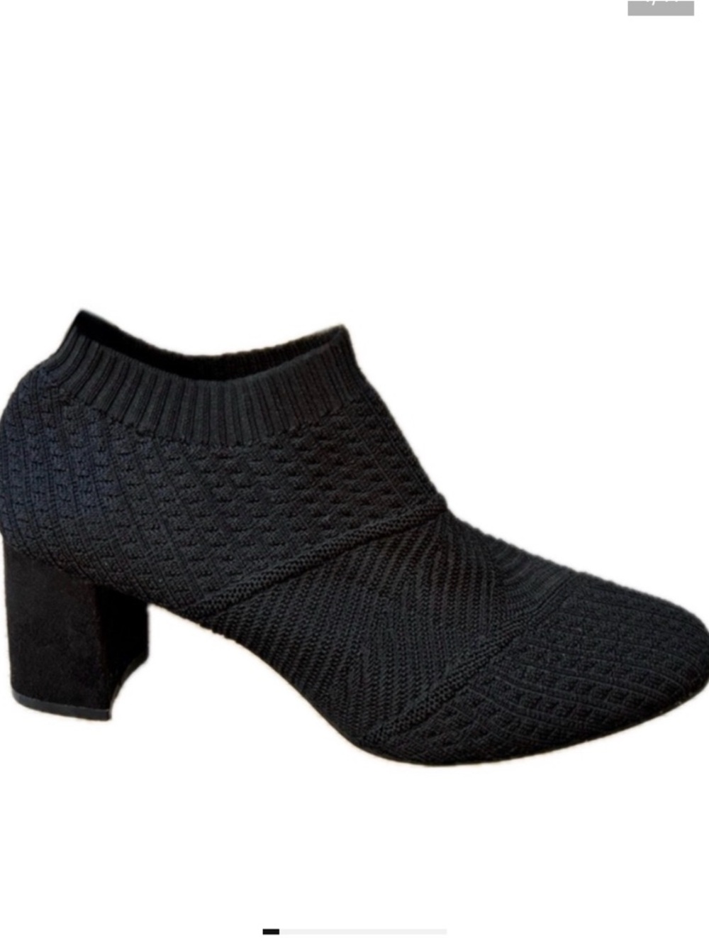 IMPO Stretch Knit Textured Low Ankle Block Heel Booties size 7.5 M